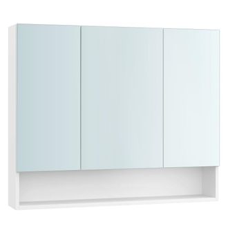 Vasagle Armario de ba&ntilde;o con puertas de espejo de color blanco