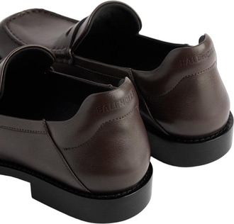 Balenciaga Womens Comfy Loafer B Acc Brown Loafers