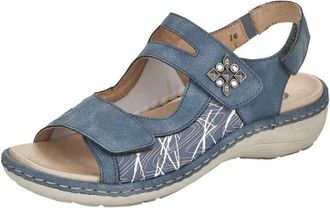 Remonte Blauw/Combi Stijlvolle Damesschoen - Dames - Sandalen - Blauw - 37 EU - Leer - Schoenen