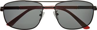 Breed Mens Black Rectangular Sunglasses BSG067C1