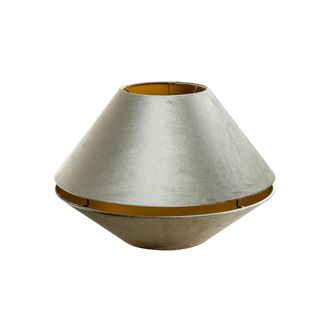 QAZQA Cl&aacute;sico/antiguo Algod&oacute;n Pantalla De L&aacute;mpara Doble De Terciopelo Verde Con Interior Dorado, Redonda Apto Para L&aacute;mpara Colgante - Qazqa