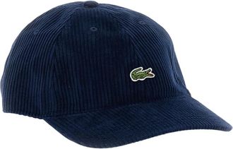 Lacoste Cappellino in velluto di cotone - - Accessories - Uomo - Blu - ONE SIZE