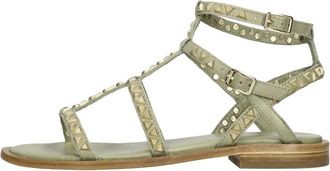 Ash Ash, Schoenen, Dames, Groen, 37 EU, Leer, Pandora Platte Sandalen