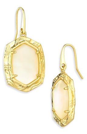 Kendra Scott Daphne Frame Mother of Pearl Drop Earrings in Gold Natural Mother Of Pearl at Nordstrom