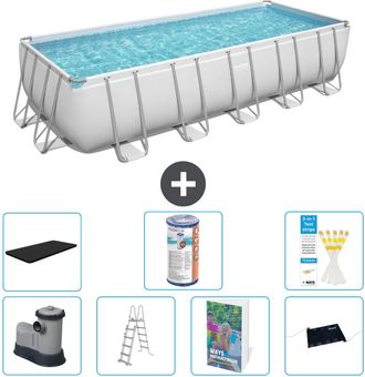 Bestway Piscina Bestway Power Steel Rectangular - 640x274x132 Cm - 8-piezas S619