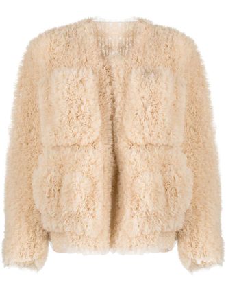 ACT Nº1 ruffled jacket - Neutrals