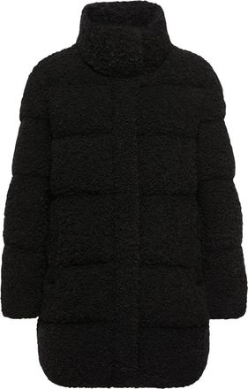 Moncler Moncler Remarquable Tweed Mid-length Down Jacket, Women, Black, Size: 00