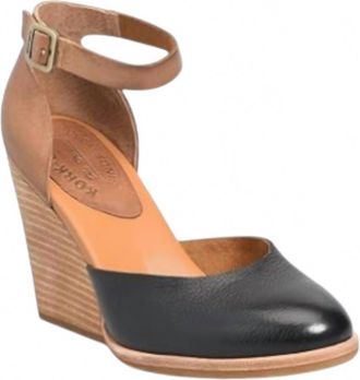 Kork-ease Womens Christie Wedge In Black/brown