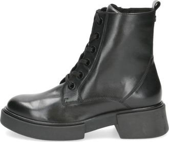 Caprice Zwarte Casual Gesloten Booties Vrouwen - Dames - Veterlaarzen - Zwart - 38 EU - Schoenen