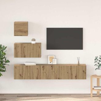 vidaXL Vidaxl - Conjunto De Mueble De Tv 4 Pcs Roble Artisan 80 X 30 X 30 Cm