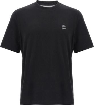 Brunello Cucinelli Heren, Tops, Zwart, Maat: XS Katoen