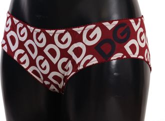 Dolce & Gabbana Womens Multicolor Dg Logo Print Slip Bottom Underwear Cotton Clothing