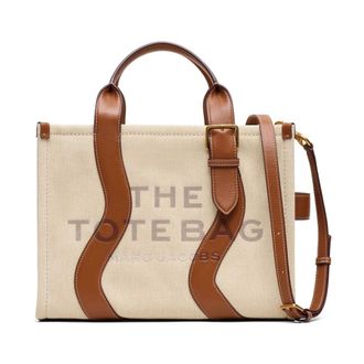 Marc Jacobs Wavy Canvas Medium Tote Bag - female - Marc Jacobs - Shopping Bags - Beige - ONE SIZE - Bags