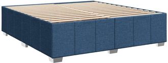 vidaXL Cama Sin Colch&oacute;n Tela Azul 200x200 Cm Vidaxl