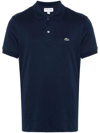 Lacoste logo-patch cotton polo shirt - Blue