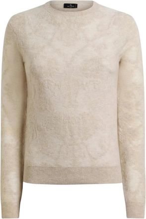 Etro Crewneck - Dames - Ronde hals truien - Beige - M - Truien & Vesten