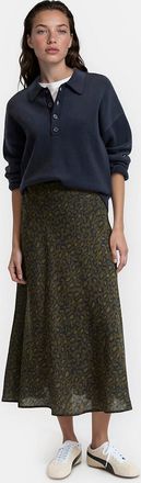 La Redoute Collections Lange, uitlopende rok met luipaardprint