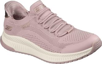 Skechers BOBS Sport Squad 4 Dire Step Womens Blush Trainers - Pink - Size UK 8