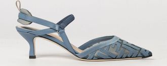 Fendi Slingback Colibr&igrave; Lite in nylon a rete con monogram FF e tacco medio