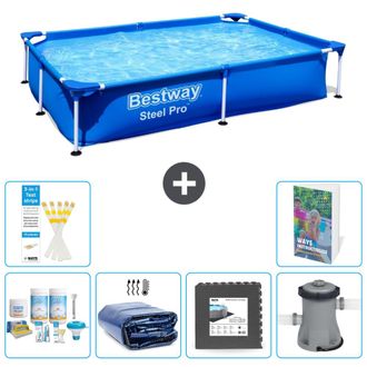 Bestway Piscina Bestway Steel Pro Rectangular - 221x150x43 Cm - 7-piezas S59