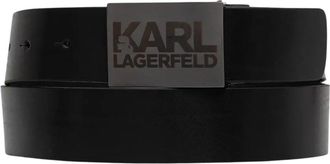 Karl Lagerfeld Leren Riem - Heren - Riemen - Zwart - 85 CM - Leer - Accessoires