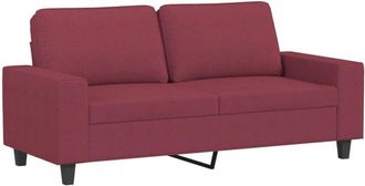 vidaXL Sof&aacute; De 2 Plazas De Tela Rojo Tinto 140 Cm Vidaxl