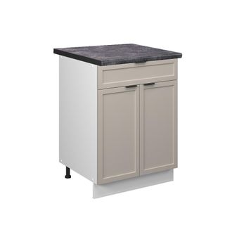 Vicco Mueble Bajo De Cocina Fame-line, Grisbeige, 60 Cm Con Caj&oacute;n, Et Antracita Vicco
