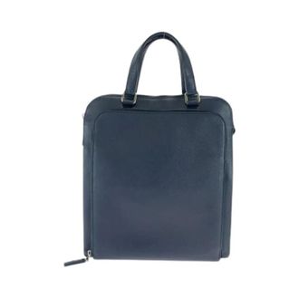 Prada Borsa Tote in Pelle Saffiano Pre-owned Vr0081 - - Pre-owned - Uomo - Blu - ONE SIZE