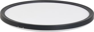 Beliani L&aacute;mpara Led Redonda Empotrada En El Techo Plaf&oacute;n Con Mando A Distancia 42 Cm Negro Velora