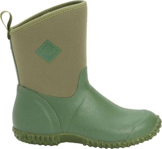 The Original Muck Boot Company Womens Rubber Garden Boots Snow, Green W/Floral Print Lining, 4 UK