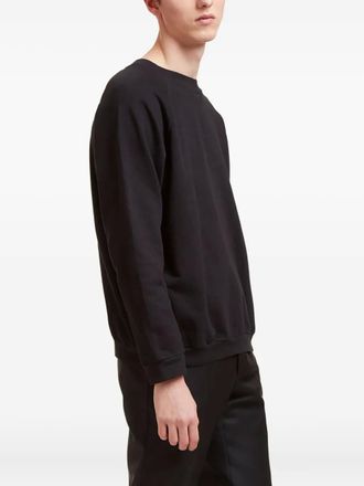 Aiezen raglan-sleeve crew-neck sweater - men - Cotton - S - Black