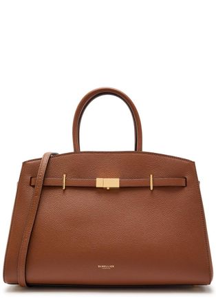 DeMellier The Hudson Midi Grained Leather top Handle bag - Tan - One Size