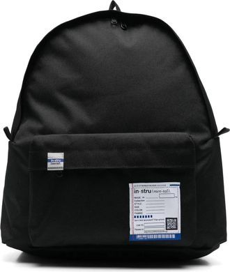 Miharayasuhiro logo-patch backpack - men - Polyester/Polyester - OS - Black