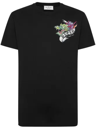 Philipp Plein T-shirt con stampa tatuaggio - Nero