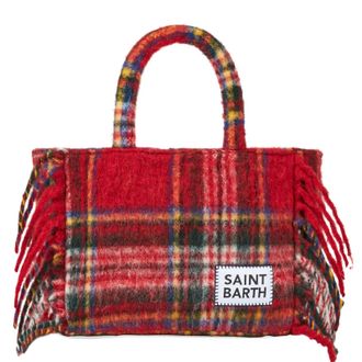 MC2 Saint Barth Colette Blanket Handbag With Tartan Print