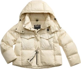 Blauer Short Glossy Down Jacket Laval - Dames - Winterjassen - Beige - L - Nylon - Jassen