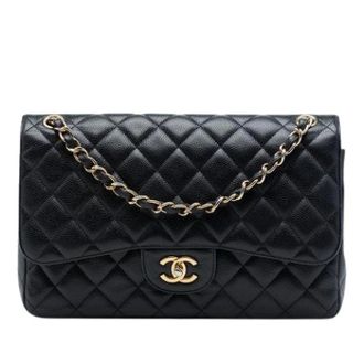 Chanel Pre-owned Double Flap Schoudertas - Dames - Pre-owned - Zwart - Maat: ONE Size Leer