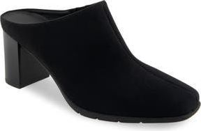Aerosoles Maddy Square Toe Mule in Black Stretch Gabardine Fabric at Nordstrom Rack, Size 9.5