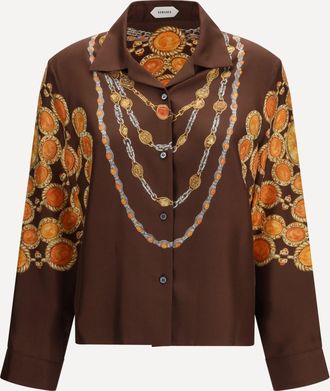 Versace Camicia con stampa Chain Woman 40