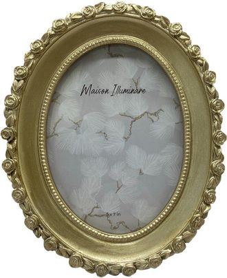 Sagebrook Home 5X7 Oval Photo Frame With Rosette Border