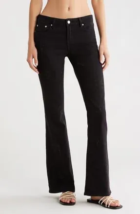 PacSun Vanya Glitter Star Detail Bootcut Jeans in Black at Nordstrom Rack, Size 26