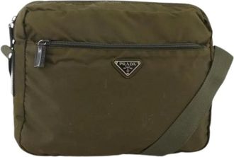 Prada Pre-owned Cross Body Bags, female, Green, Size: ONE SIZE Pre-owned Vintage Shoulder Bag