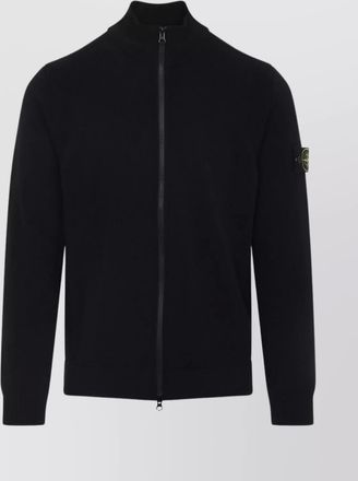 Stone Island sweater wool blend standing collar