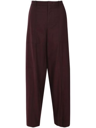 Vince Utility trousers - women - Cotton/Wool - 8 - Red