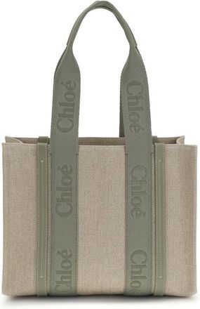 Chlo&eacute; Beige Linen Shoulder Womens Bag