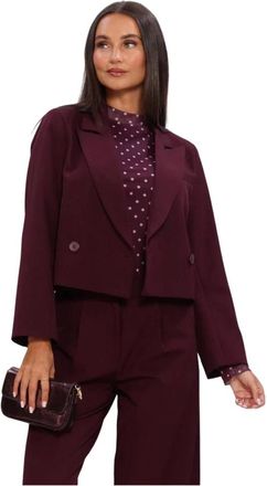 Ydence Ydence - Blazer Ayla - Dames - Jassen - Rood - Maat: XL Leer