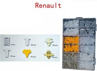 Trade Shop Trade Shop - Set Clip Di Fissaggio Per Auto Renault Confezione 300 Pezzi Ricambi Plastica