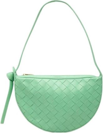 Bottega Veneta Pre-owned Vintage Schoudertas - Dames - Vintage Schoudertas - Groen - ONE Size - Leer - Vintage