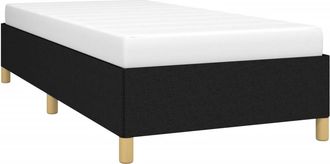 vidaXL Estructura De Cama Sin Colch&oacute;n Tela Negro 80x200 Cm Vidaxl