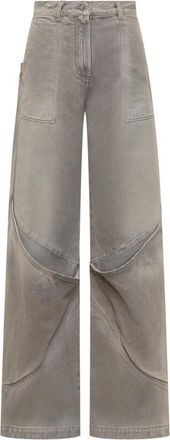 The Attico Maxi Pocket Jeans - Dames - Loose Fit Jeans - Grijs - W26 - Jeans